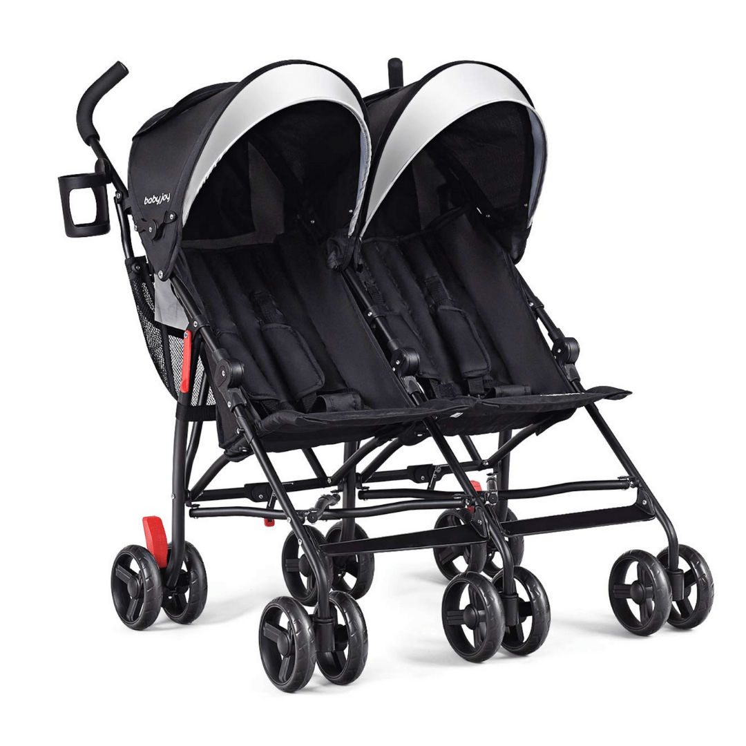 Double umbrella stroller store in store