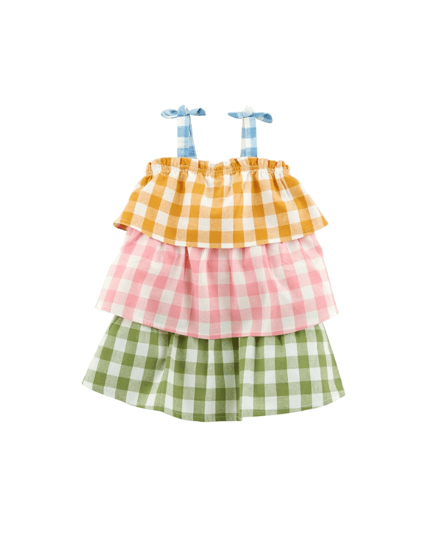 little girls rainbow gingham dress, dress for little girls, spring girls style, amazon style, girls outfit, girls clothes amazon